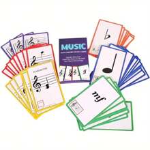 50-Piece High-Quality Music Flashcards Set, Suitable For Beginner Musicians, Music Reading And Terminology Study, Ideal For Adult Piano Learners, Piano Study Note Cards, Great For Educators To Use