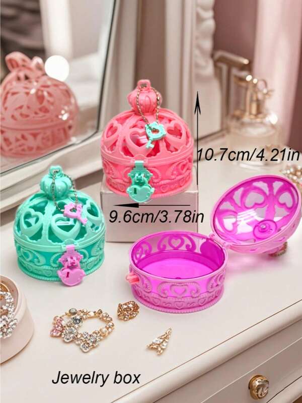 A Hollow Crown Shape Storage Box, Suitable For Desktop Jewelry, Jewelry Sorting Storage, As Toy Packaging Box, Gift And Gift Packaging Box