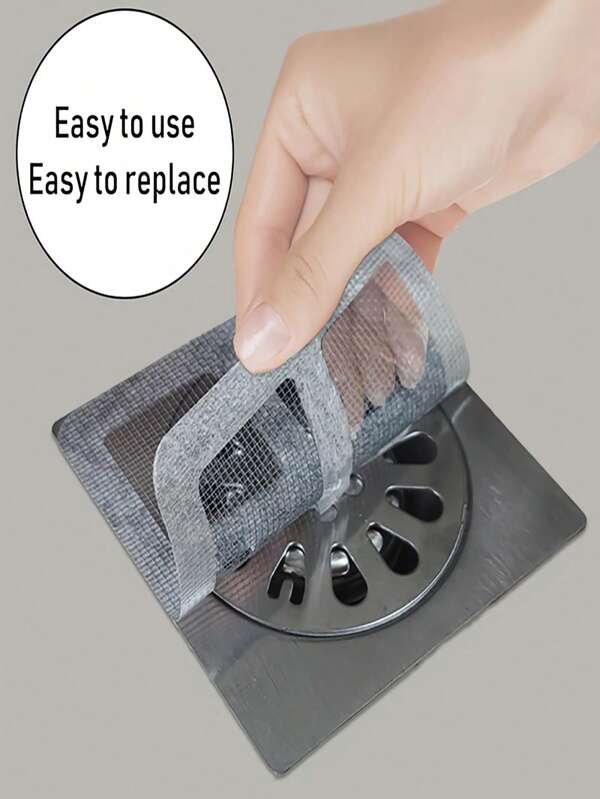 12Pcs Square Shower Drain Hair Catcher - Disposable Hair Catcher Shower Drain For To Catch Hair