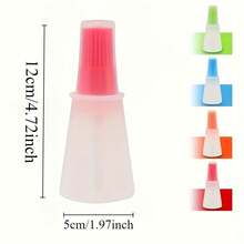 1pc Silicone Basting Brush With Oil Dispenser: , Perfect For Barbecue And Baking, Kitchen Essential - Multicolor - View 3