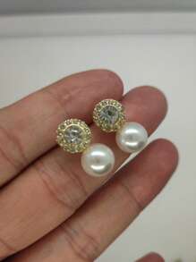 1 Pair High-Quality Imitation Teardrop Pearl Earrings For Bride, Wedding Bridal Bridesmaid Jewelry