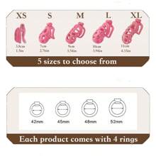 NEW COLOR "Queen Pink"!Chastity Men's Lock Chaste Vessel Penile Ring Snap Ring Multi Size Cage SM Sex Toys BDSM Pink Valentine's Day Bdsm Restraints Chastity Cage Bdsm Bondage Sex Tools Tool Sex Sex Sexy Sex Toys SM Product