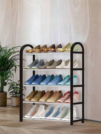 1 Multi-Layer Single-Layer Shoe Rack, Multi-Functional Large Capacity Storage Rack, Space-Saving, Home Miscellaneous Organization And Boot Storage, For Placing In Corridors, Cabinets, Living Rooms, Bedrooms, Storage Cabinets, Bedroom Accessories, Small Shoe Racks, Shoe Boxes In Closets, Shoes, Wall Racks, Living Room, Shoe Storage, Shelves, Shoe Storage Boxes, Corner Racks
