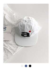 1 Stück Softtop-Baseballkappe mit flachem Schirm und stilvoller bestickter Buchstaben-Baseballkappe, Street-Hip-Hop-Snapback-Mütze kleiner Marken für Männer und Frauen, lässiger All-Match-Sonnenhut in Retro-Kontrastfarbe für Frühling und Sommer