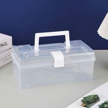Portable Large Capacity Transparent Handbag Storage Box, Minimalist Multi-Function Home Medical Medicine Box, Dust-Proof Storage Organization Box