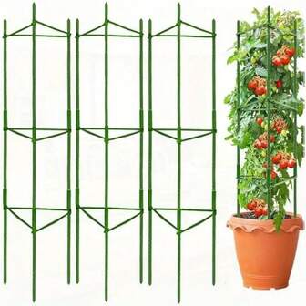 1 Pack Tomato Cage 3.9 Feet, Plant Support Cage Assembled Tomato Garden Cages Stakes Vegetable Support Trellis, Plant Support For Climbing Plants, Vegetables, Flowers, Fruits, Vine