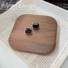 1 set Pendientes de tuerca, collar y gargantilla con diseños de meteorito, caramelo coloreado, azúcar cuadrada y Saturno, elegante para mujeres