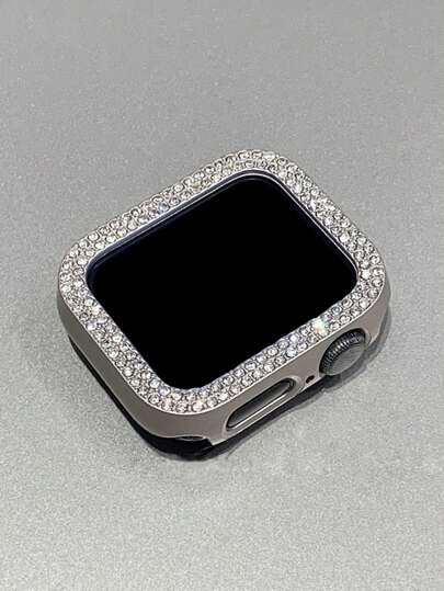 غطاء واقي فائق 3/21 سلسلة SE/S10/S9/S8/S7/S6/S5/S4/S3/S2/S1 بإطار صلب بلون نجمي مع الراين اللامع، أنيق وعصري للنساء، يناسب 38مم 40مم 41مم 42مم 44مم 45مم 46مم 49مم، حماية من الصدمات والخدوش