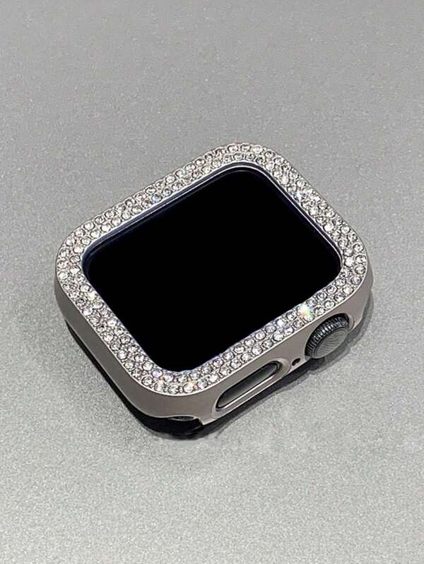 1pc Protective Case Ultra 3/21 Series SE/S10/S9/S8/S7/S6/S5/S4/S3/S2/S1 Starlight Color Solid Frame (No Screen Protector) With Sparkling Rhinestone, Elegant & Fashionable For Women, Fits 38mm 40mm 41mm 42mm 44mm 45mm 46mm 49mm , Anti-Collision & Scratch Protection