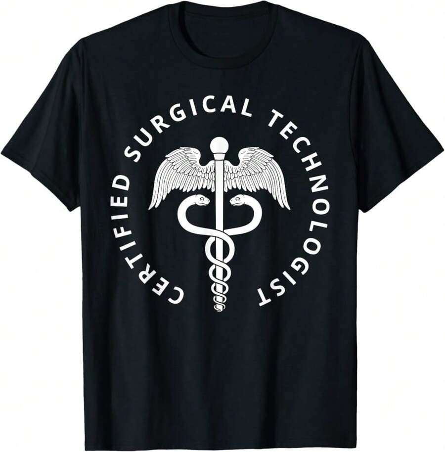 Retro Certified Surgical Technologist Or Surgical Tech Week T-Shirt`DIS Anniversary Gifts - Black - View 1
