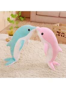 可爱柔软海豚毛绒动物午睡枕女孩礼物 K1MA - 彩色 - 查看 5