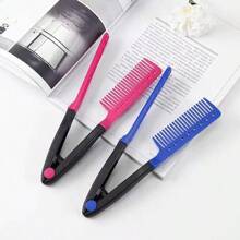 Hairdressing V-Shaped Straight Hair Comb, Straight Curly Hair Comb Splint Comb Spring Grip Straight Hair Comb, Protect Your Hair, Hair Tools, Hair Products Travel Necessities