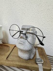 1 pieza Soporte creativo para gafas con estatua humana de piedra, soporte decorativo para gafas, decoración de oficina, regalo, exhibidor de gafas de escritorio