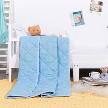 1PC Comforter, Lightweight And Warm Solid Color Quilte - Light Blue - View 4