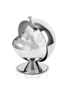 1 chiếc cốc đựng đường hình cầu bằng thép không gỉ màu bạc, lọ đựng gia vị, bình đựng đá viên, bình đựng sữa, đường, dụng cụ nhà bếp, phụ kiện nhà bếp, bát đựng đường tiện lợi, lọ đựng kẹo hình quả bóng bạc, dụng cụ sắp xếp đồ dùng nhà bếp phù hợp cho gia đình, phụ kiện - Một cỡ - Xem 1