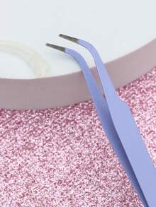 Purple Eyelash Tweezers, Straight And Angled Tips, Two Options, Precise And Easy To Use, Satisfy Different Needs. Thickened Steel Material, High Hardness, Good Elasticity, Durable. Comes With Protective Cap To Avoid Hand Injury. Tight Fit, Comfortable Grip. - Purple - View 6