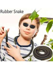 1 条逼真超长绿蛇/白蛇/迷你黑蛇，软橡胶大白蛇，软橡胶大绿蛇，恶作剧假蛇，恶作剧逼真眼镜蛇，恶作剧装置，超长逼真蛇，眼镜蛇模型，生日礼物，礼品，玩具 - 彩色 - 查看 7