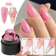 Mtssii 4pcs 8ML Non Stick Hand Extension Gel Nail Polish Set For 3D Shaping Nail Art Solid Milky Jelly Pink Hard Gel For Fake Nail Carving Flower Nail Art Acrylic Gel Varnish Rhinestone Glue Gel Easy To Operate Manicure Kit For Home And Slaon Nails - Nhiều màu - Xem 8