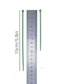 Aproximadamente 100 piezas de bridas de cable verde autoblocantes, con especificaciones de 3 milímetros * 10 centímetros, hechas de plástico, resistentes a altas temperaturas. Para decoración del hogar, manualidades DIY, decoración de jardín, decoración de patio, decoración de sala de estar, decoración de bodas. También puede servir como regalo para el Día de San Valentín, cumpleaños y graduaciones.