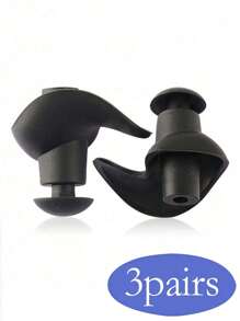 3/1 Paio di tappi per orecchie a spirale in silicone, aderenti, antiscivolo - Accessori per il nuoto per adulti, elementi essenziali per la spiaggia, accessori per la spiaggia, galleggianti per piscina