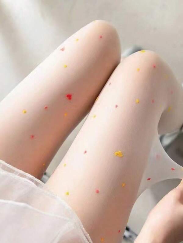 1pc/Sexy Underwear, Colorful Love Pantyhose, Pure White Silk Stockings, Sexy Super Thin Black Silk French Jacquard Bottoming Socks In Summer, Sexy Underwear, Hollow Super Thin Mesh Knee Socks, Popular Nightclubs, Royal Sisters, Black Silk Fishing Nets, Suspenders, Sexy Jacquard Silk Stockings, Sexy Underwear Sexy Lingerie