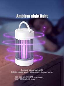 罗马柱式灭蚊灯，简约设计，两种照明模式，夜灯和电动灭蚊器，可充电露营灭虫灯 - 彩色 - 查看 8