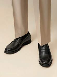 Men's Penny Loafers Slip-On Driving Shoes For Daily Classic & Concise Business Shoes - 黑色 - 查看 5