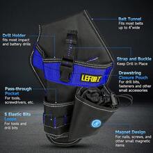 Drill Holster,Heavy-Duty Impact Holster For Tool Belt,Drill Holder,Drill Pouch Fits Most Drills - Black - View 2