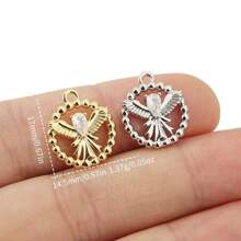 3 Pieces Of Handmade DIY Pendant Jewelry, Copper Inlaid With Zirconia, Plated With 18K Gold, Available In Various Styles Such As Flowers, Crosses, And Heart Pendants. Exquisite And Fashionable Accessories That Can Be Made Into Earrings, Necklaces, Bracelets, And Anklets. Also A Great Gift For Friends.