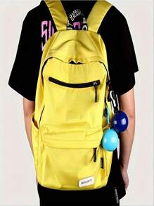 1pc Portable Plastic Rain Poncho Keychain, Compact Reusable Emergency Rain Gear For Travel, Hiking, Fishing, Camping, Adult, Assorted Color