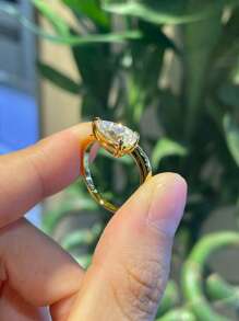 1pc Silver Color 3ct Moissanite Women's Engagement Ring With GRA Certificate