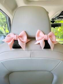 2pcs Bow-Knot Car Seat Hooks, Multifunctional Storage Hanger Accessories For Vehicle Interior