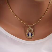 1 pieza Colgante religioso chapado en 18K Suministros Cruces cristianas Encantos de la Virgen Santa María para hacer joyería católica DIY - collar de moda - Ver 6