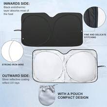 Foldable Car Front Window Sunshield, Blocks UV Rays And Sun Heat, Universal Car Sun Shield For Most Vehicles (Small/Large/X-Large Size) - S(59*29in) - View 8
