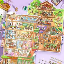 DIY 3D House Stickers, Fun DIY Stickers Scene, DIY Stickers Scene Make Your Own Favorite Cabin, For Pass The Time, Perfect For Winter, New Year
