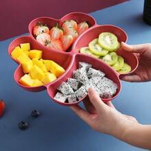 1个开胃菜托盘，不易碎的奶酪蘸酱分隔盘，4格心形碟。可用于盛放坚果、糖果、果冻、水果、沙拉、小吃等。 - 綠色 - 查看 3