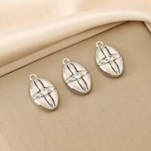 3 Pieces Of Handmade DIY Pendant Jewelry, Copper Inlaid With Zirconia, Plated With 18K Gold, Available In Various Styles Such As Flowers, Crosses, And Heart Pendants. Exquisite And Fashionable Accessories That Can Be Made Into Earrings, Necklaces, Bracelets, And Anklets. Also A Great Gift For Friends.