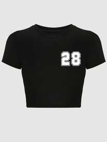 Camiseta corta personalizada para mujer, logotipo personalizable en el frente y la espalda, uniforme de equipo, número de la suerte, jersey deportivo, aniversario, nombre de pareja, cumpleaños de mejor amiga, top de verano de manga corta, ornamental, Dawg, único, personalizado, regalos ideales para ella, familia, amigos, niñas rosadas, para vacaciones, para aniversarios