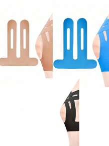 1 pezzo Nastro sportivo impermeabile, supporto per ginocchio - Fascia sportiva elastica pre-tagliata, adatta per corsa, calcio e accessori da palestra per fitness