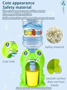 Distributeur d'eau miniature jouet pour enfants avec bec simple/double, peut contenir du jus et des boissons, appareil ménager de jeu de rôle réaliste de type dessin animé, machine à boisson avec simulation de pression de l'eau pour garçons et filles