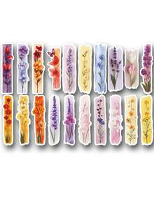 SCXXBSW 50pcs Watercolor Plant Brushwork Cartoon Graffiti Stickers Decorative Handbooks Water Cups Notebook Luggage Waterproof Stickers - متعدد الألوان - مشاهدة 12