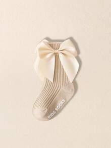 1/6 Pares de calcetines hasta el tobillo con decoración de lazo para bebés niñas, estilo princesa adecuados para niñas en verano - Multicolor - Ver 20