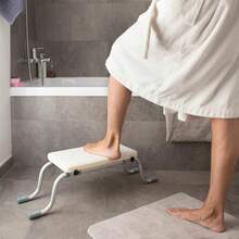 InnovaGoods 2-In-1 Bathroom Stool - Non-Slip Shower Stool, 2-Position Extendable Bathroom Stool - Firm Grip Shower Chair For Seniors, Stool Includes Mounting Accessories - Multicolor - View 5