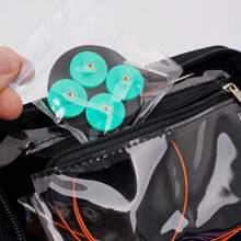 Set de agujas circulares intercambiables para tejer 9 pares de 3mm-6mm/0.12in-0.24in, agujas circulares de aluminio para tejer a mano DIY, color púrpura, agujas para tejer mangas de suéter