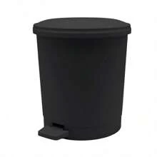 1pc Black Plastic Indoor Trash Can Combines Style, Convenience And Durability To Make Trash Disposal Easy And Efficient, Withstanding Daily Use While Maintaining A Tidy, Modern Aesthetic