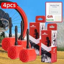 2/4pcs MOTSUV TPU Road Bike Inner Tube, 700C 700X23C 25C 28C 30C 32C Road Bike Tire, 28G Bicycle Presta Valve Tube, Anti-Leak Anti-Puncture Tires, Ideal Choice For Outdoor Cycling Enthusiasts - Red - View 12