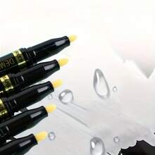 2pcs Gold And Silver Metallic Markers - Waterproof, Suitable For DIY Crafts, Applicable On Black Paper, Glass, Rocks, Halloween Pumpkins, Card Making, Scrapbooking, Christmas, Resin Arts And Office Supplies Back To School