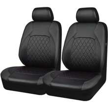 Full Set PU Leather Car Seat Covers, Compatible With Airbag, Breathable, Suitable For Cars, Trucks, SUVs, Comfortable, Durable, Waterproof And Breathable, Prevents Car Seat From Stains, Dirt And Spills