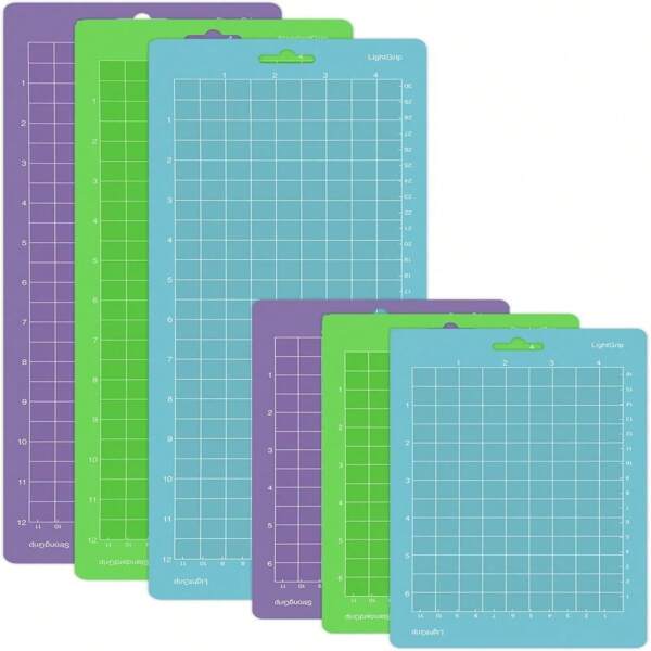 Cutting Mat For Joy - 4.5"X12" Or 4.5"X6.5"Variety Adhesive ( Standard Grip,Light Grip,Strong Grip) Sticky Non-Slip Reusable Cut Mat For Sewing Quilting Crafts,Protective Film 3 Adhesives Grip Machine Mat For Joy Accessories
