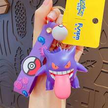 pokemon 1 paquete de llaveros con dibujos animados de anime lindos con pulsera - Encantos de personajes surtidos para cumpleaños, regalos de Navidad, recuerdos de fiesta - Accesorios de bolso para mochilas y equipaje